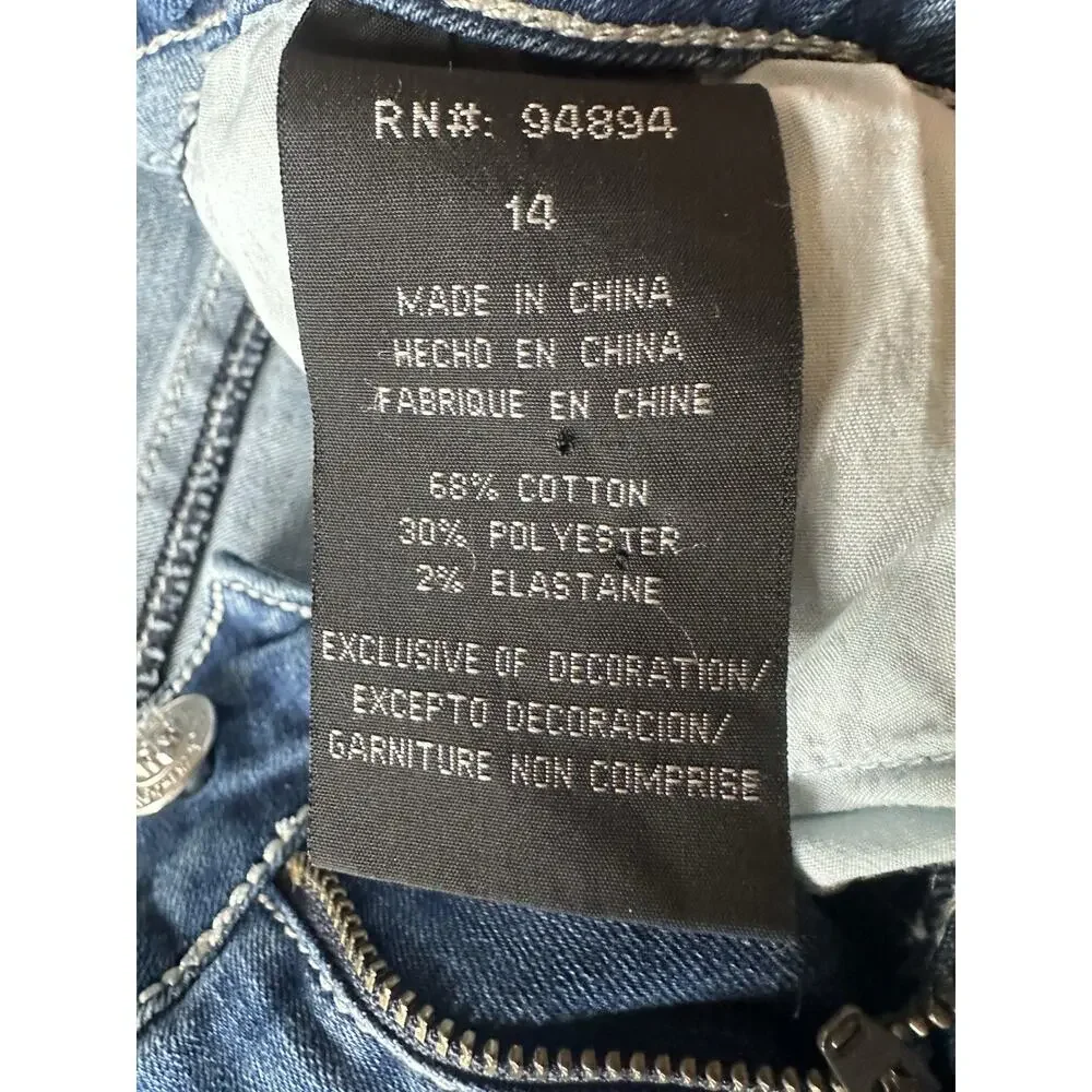 Rodeo Girl By Lis Girls Jeans Size 14 Boot Cut Style Western Flair - Picture 5 of 10